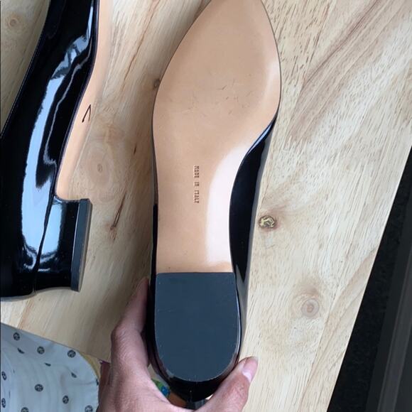 Vintage Salvatore Ferragamo black patent leather classic chic timeless size 10.5 - Picture 9 of 11